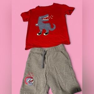 Cat & Jack Red and Blue Dinosaur Tee
